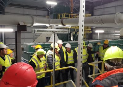 Delegation touring the process plant
