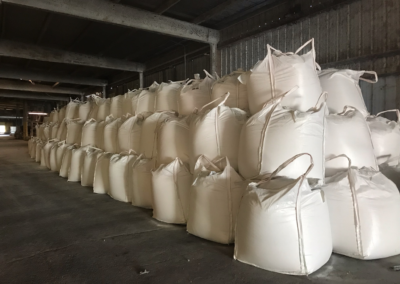 Bagged Anorthosite in Savannah Ready for Shipping to Customers